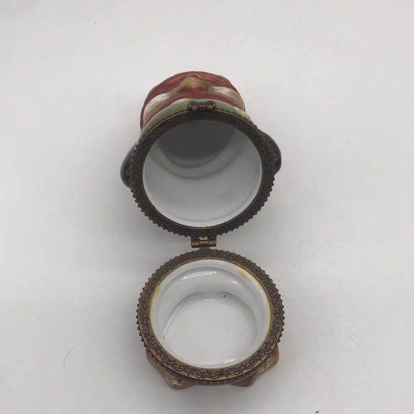 Vintage Penguin Porcelain Dressed in his Holiday Woolly’s Trinket Jar 4.25” Tall - Picture 5 of 7